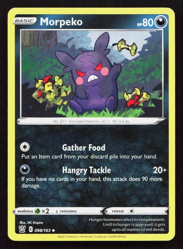 Morpeko 098 163 pokemon battle - morpeko, 098/163