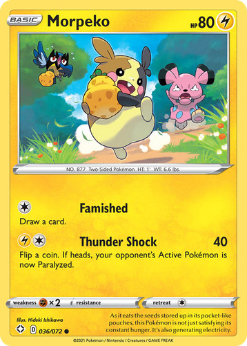 Morpeko 036 072 common shining - morpeko,