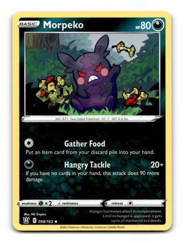 Morpeko 098 163 battle - morpeko, styles