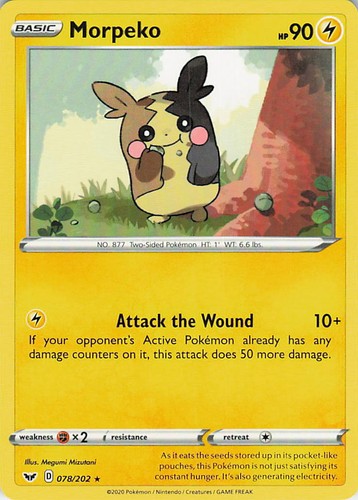 Morpeko rare swsh01 sword - morpeko,