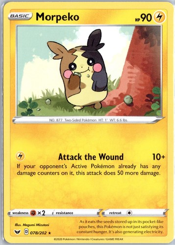Morpeko rare swsh01 - morpeko, swsh01: