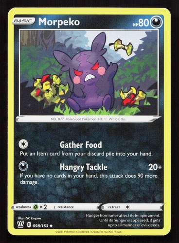 Morpeko 098 163 pokemon battle - pokemon,